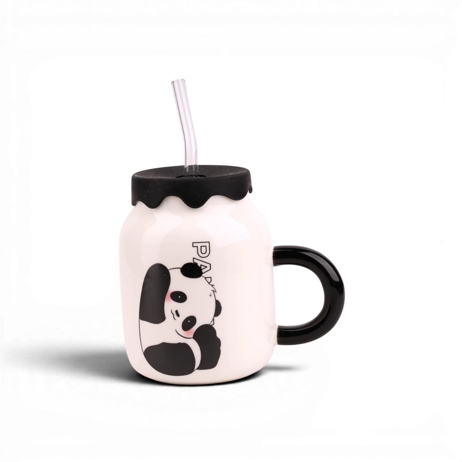 Panda Ceramic Mug with Lid