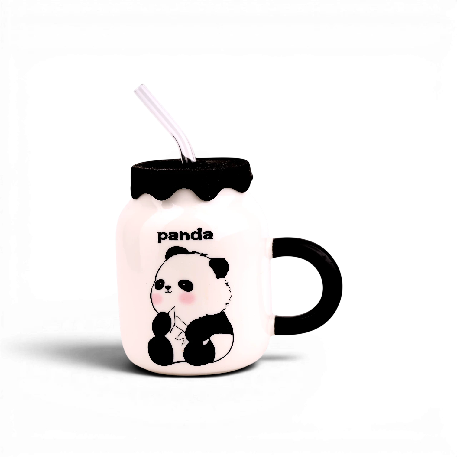 Panda Ceramic Mug with Lid