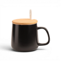 Ceramic Mug with Lid and Spoon