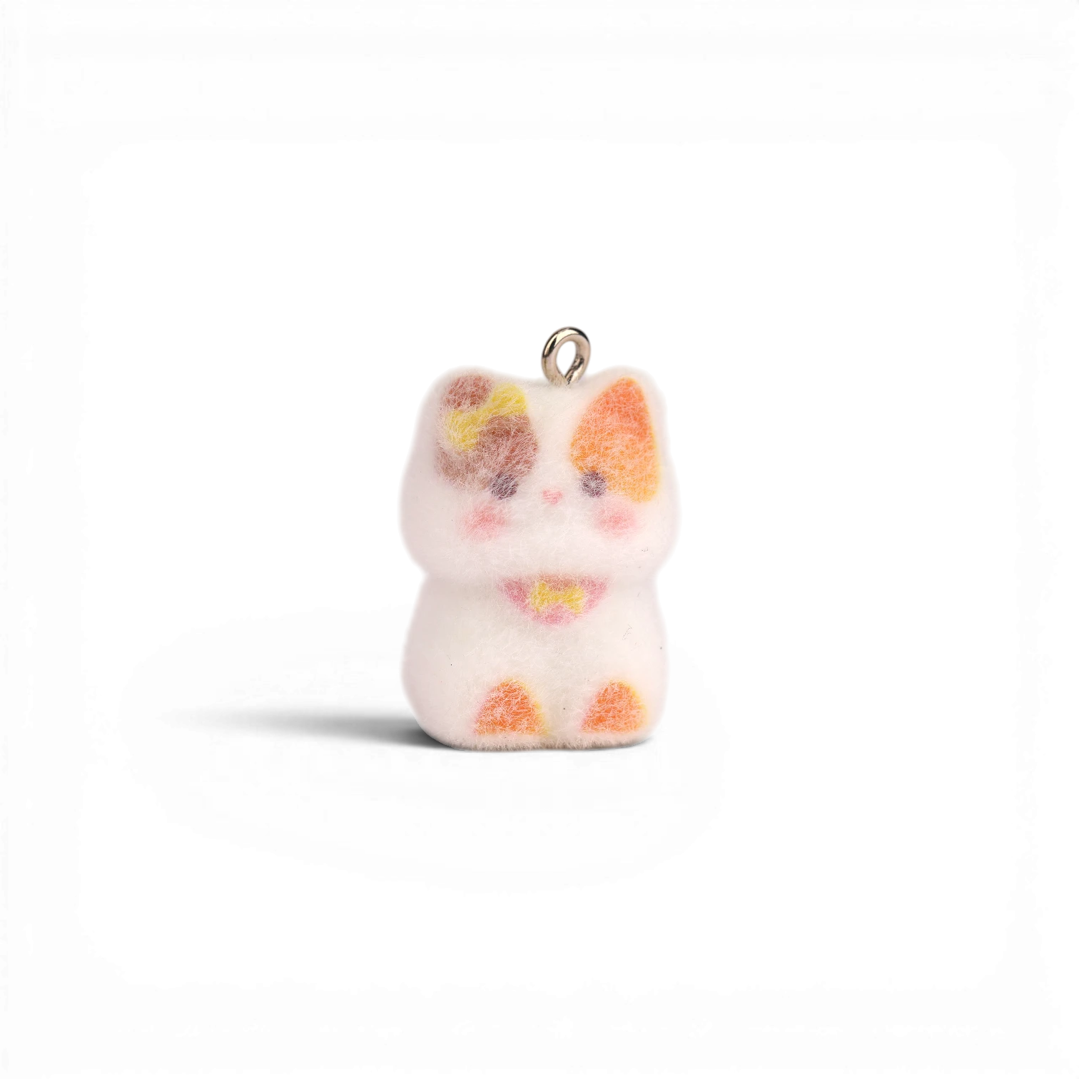 Flocked Cat Charm