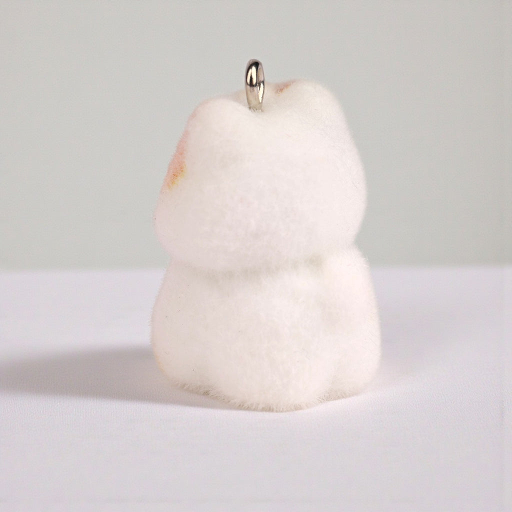 Flocked Cat Charm