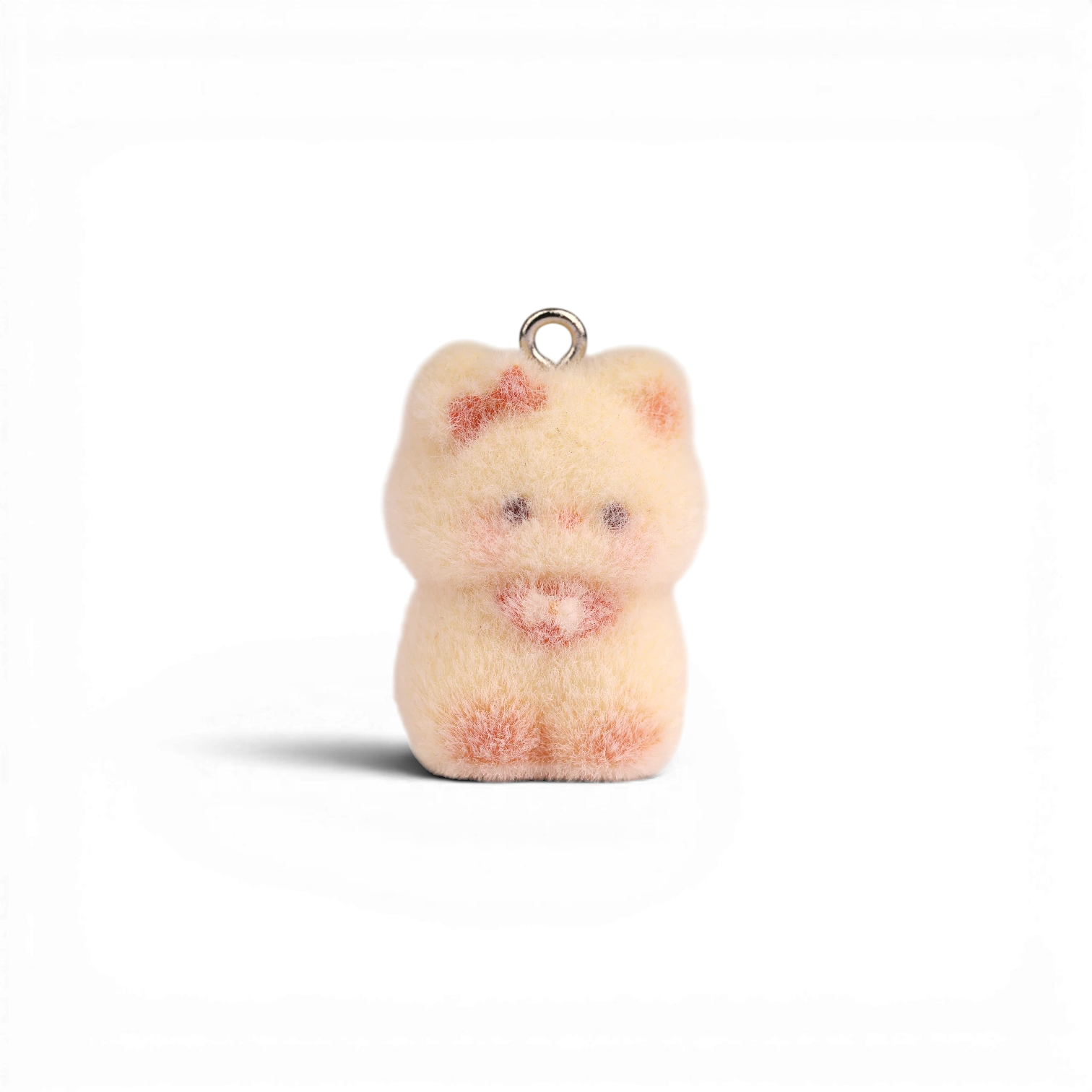 Flocked Cat Charm