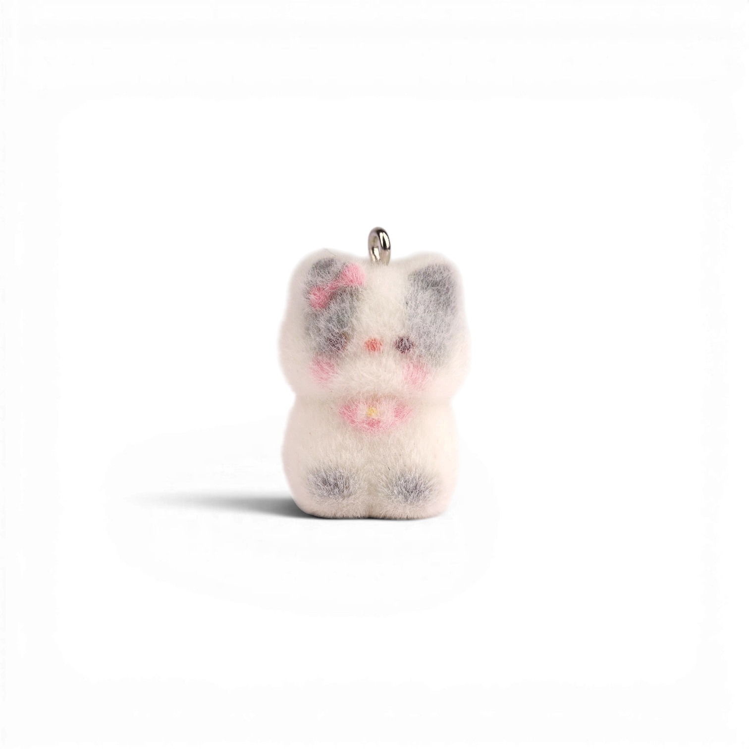 Flocked Cat Charm