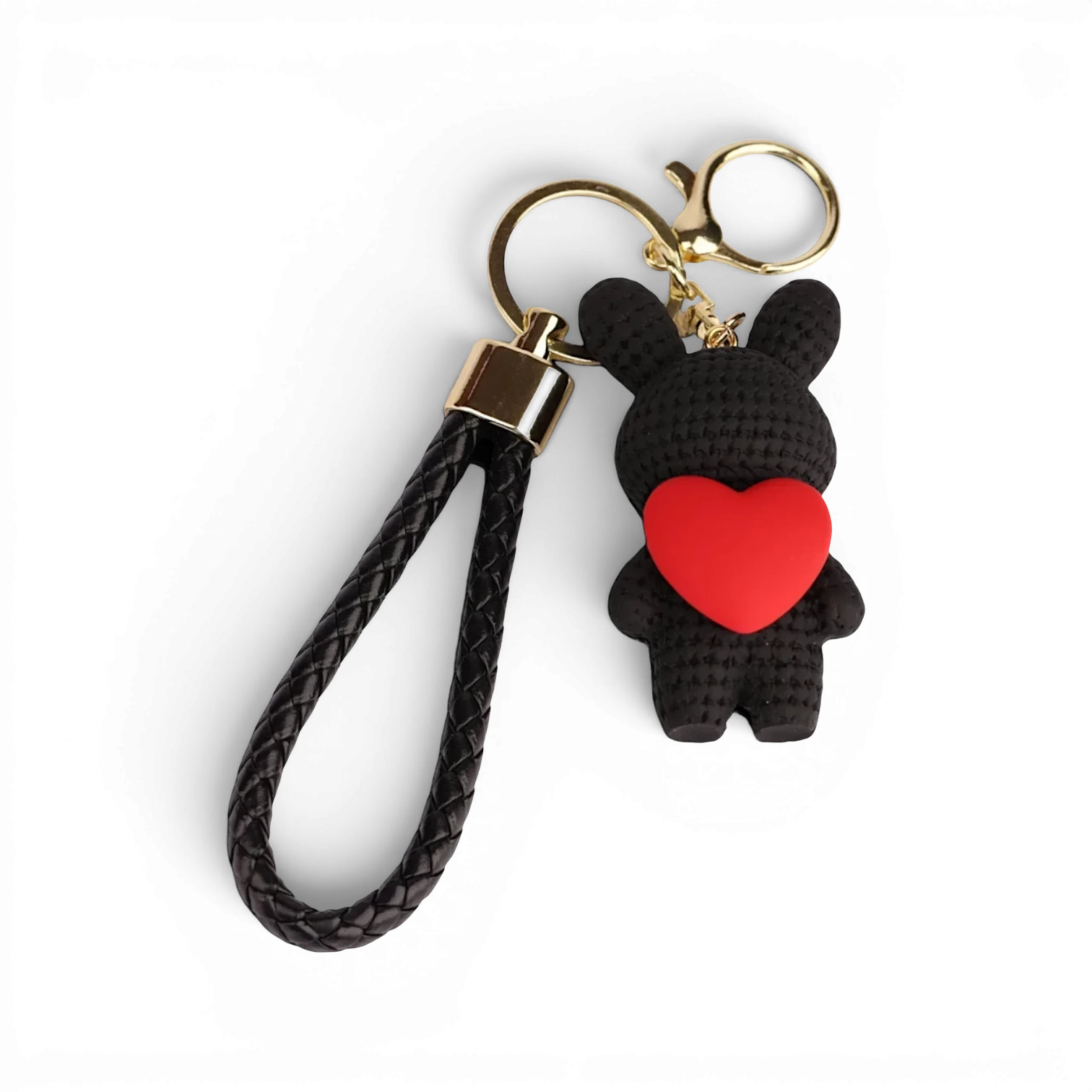 Rabbit Heart Keychain