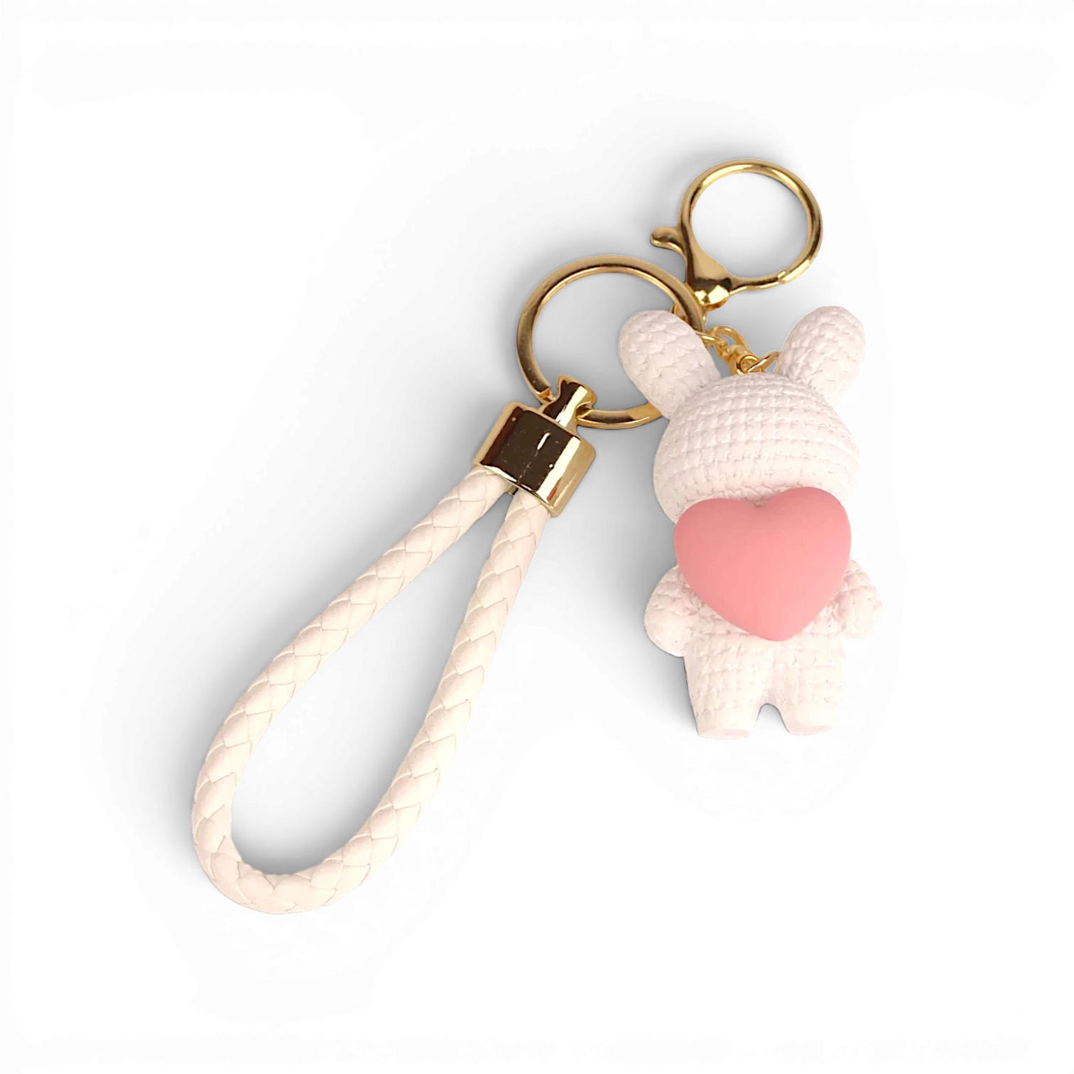 Rabbit Heart Keychain
