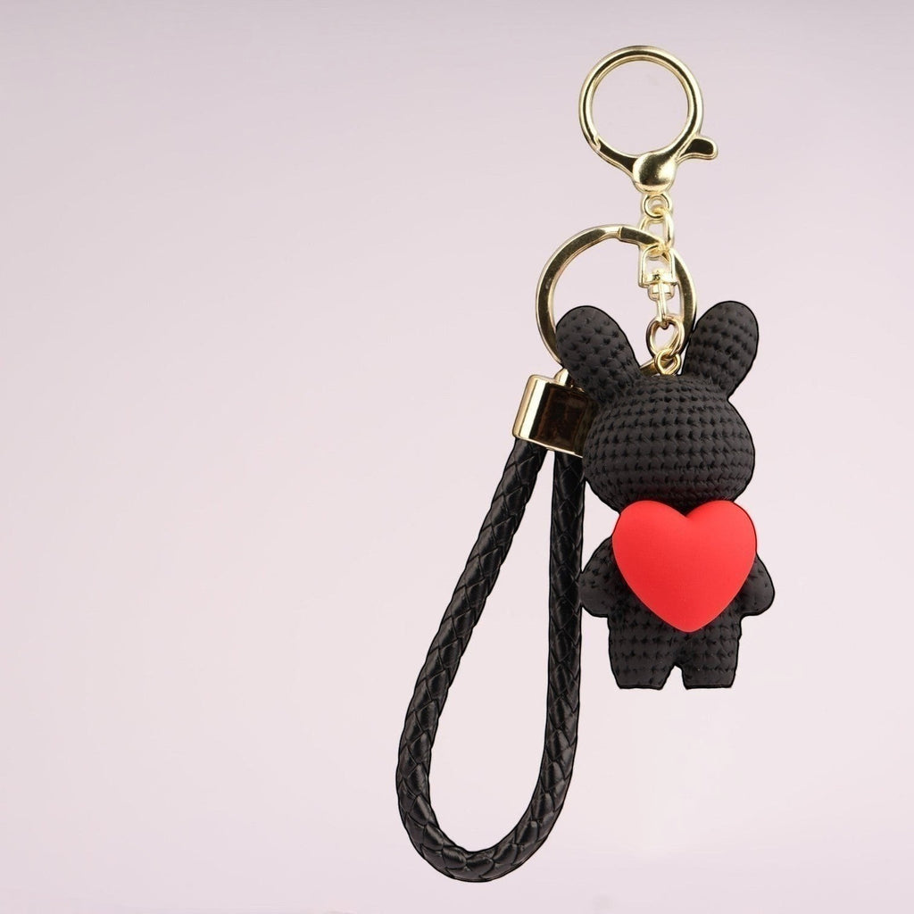 Rabbit Heart Keychain