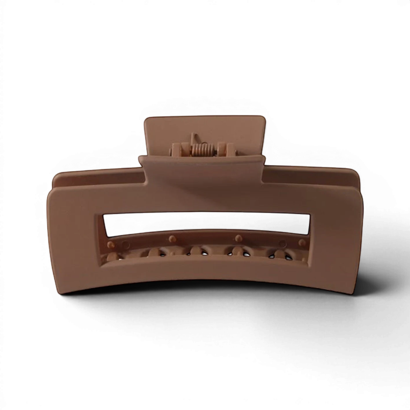 Boxigami juego de 4 pinzas de pelo rectangulares en negro, beige, crema y marrón. Pinzas de garra de estilo mate con mandíbula de resorte fuerte.