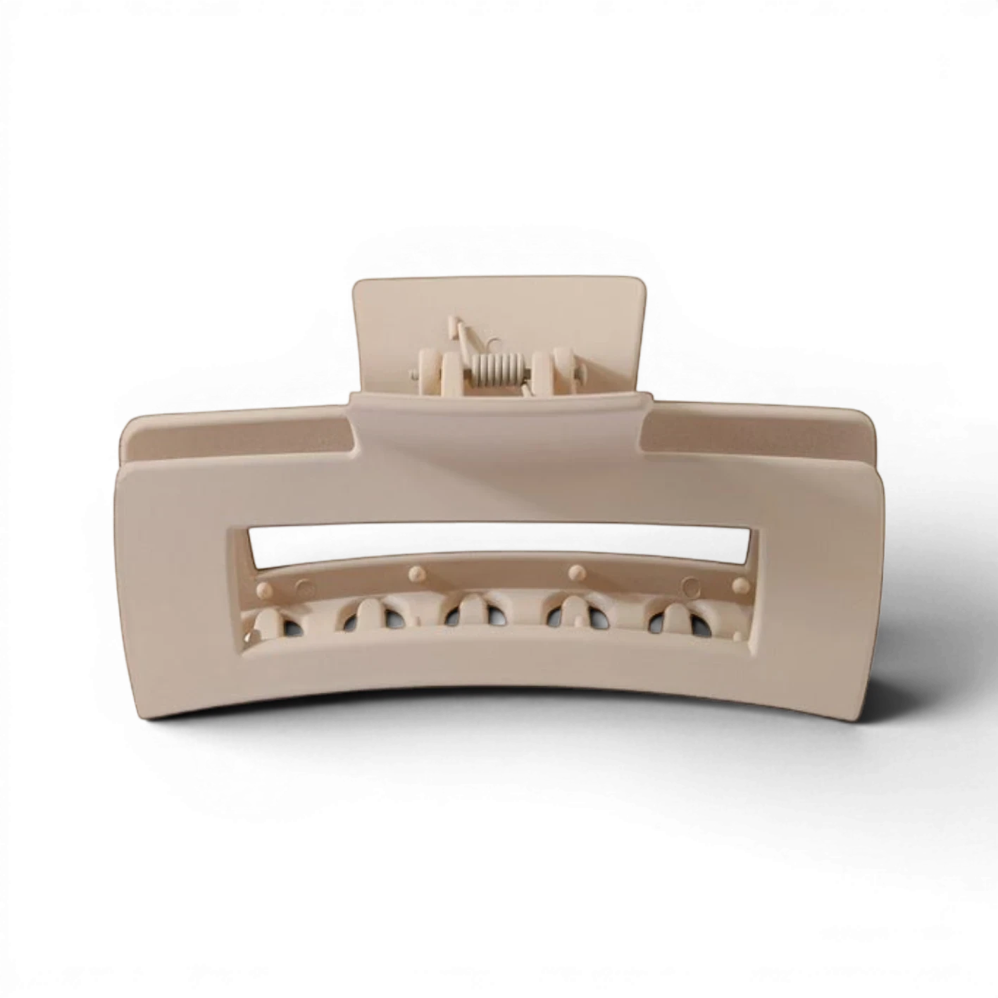 Boxigami juego de 4 pinzas de pelo rectangulares en negro, beige, crema y marrón. Pinzas de garra de estilo mate con mandíbula de resorte fuerte.